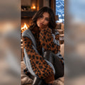Damen Oversize Rollkragenpullover mit Leopardenmuster – Kuschelig, Modern & Stilvoll