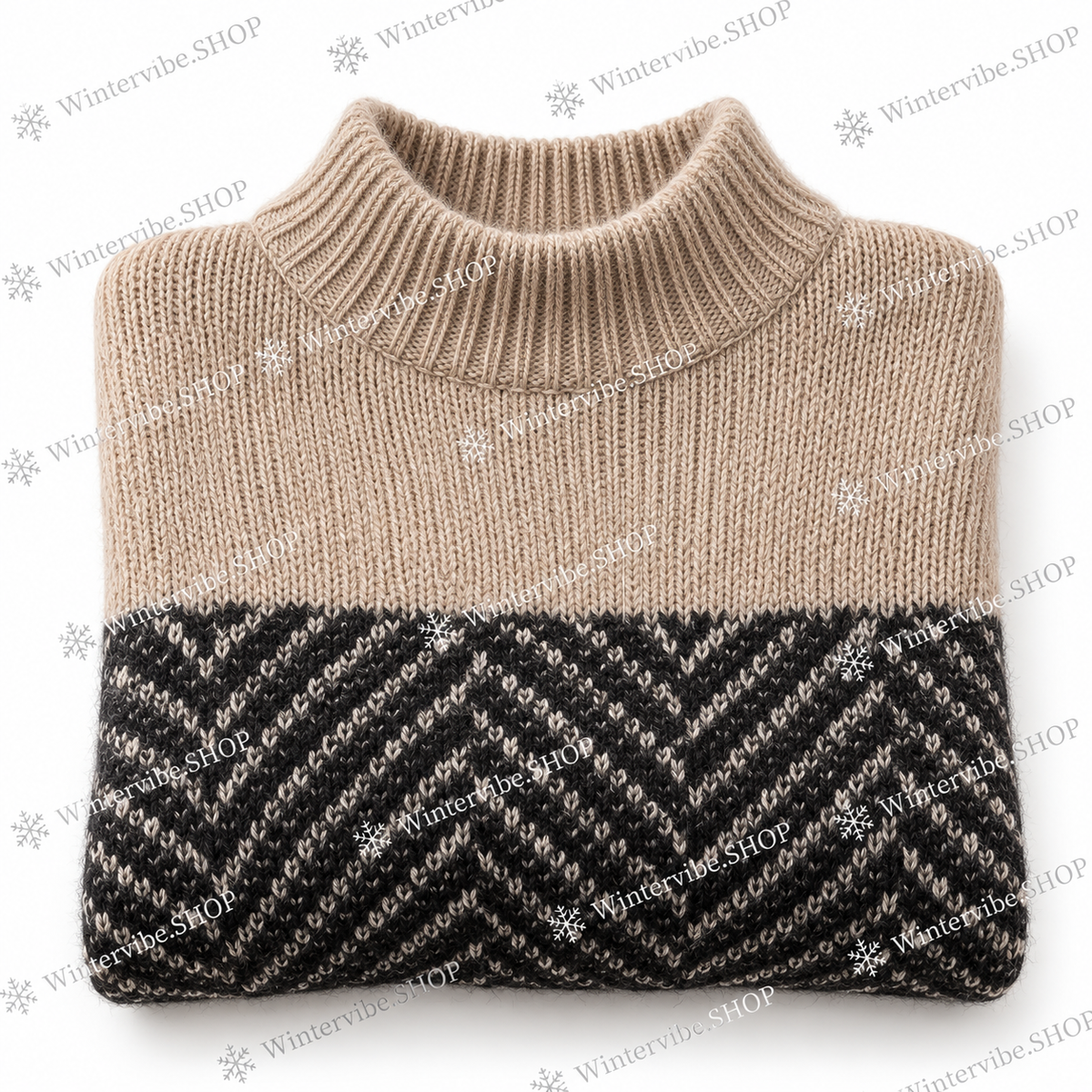 🤎 Damen Strickpullover mit Rollkragen – Kuschelig, Modern & Elegant