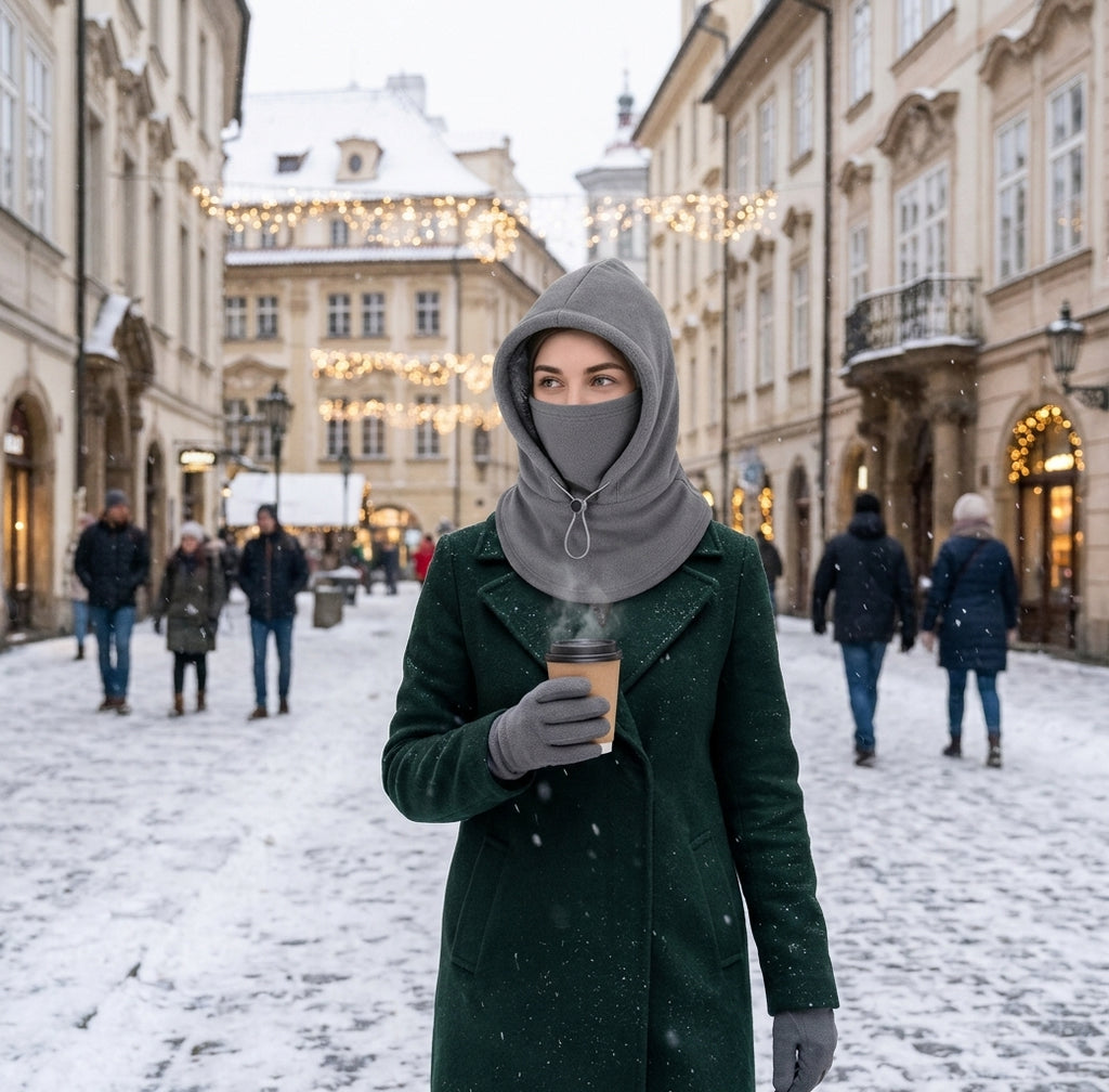All-In-One Premium Thermal Fleece Balaclava – Thick Winter Hood & Face Mask