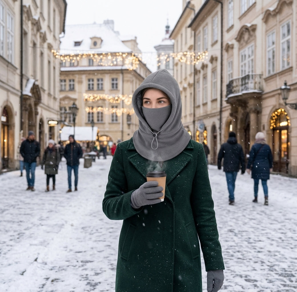 All-In-One Premium Thermal Fleece Balaclava – Thick Winter Hood & Face Mask