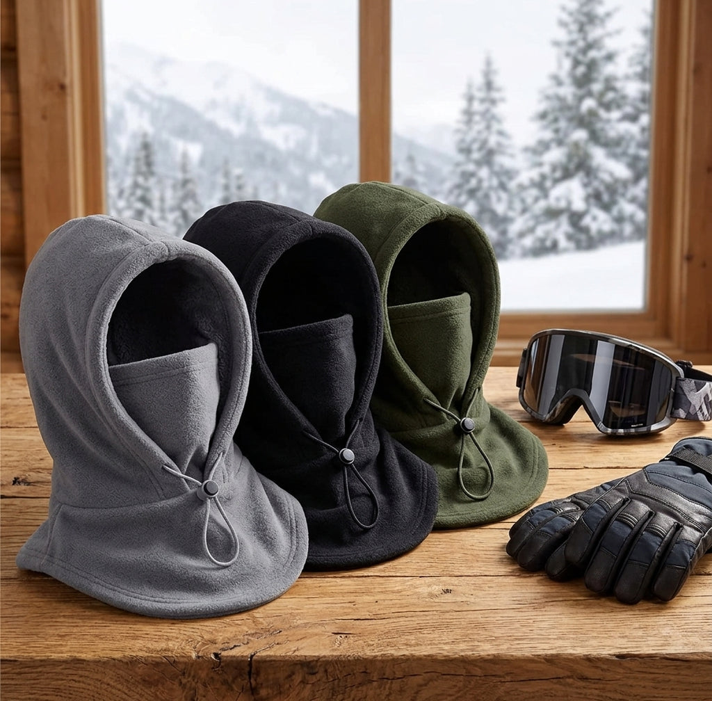 All-In-One Premium Thermal Fleece Balaclava – Thick Winter Hood & Face Mask