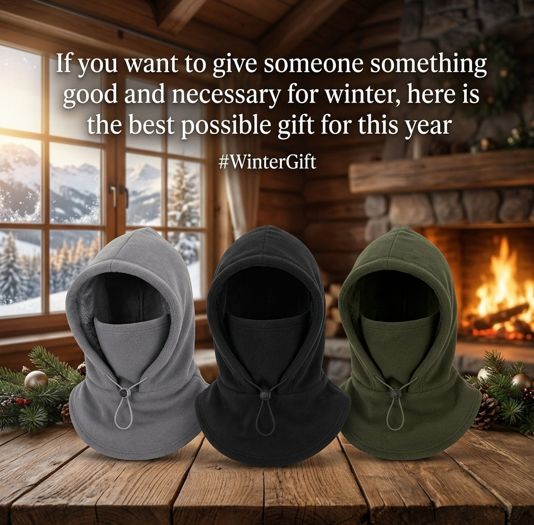 All-In-One Premium Thermal Fleece Balaclava – Thick Winter Hood & Face Mask