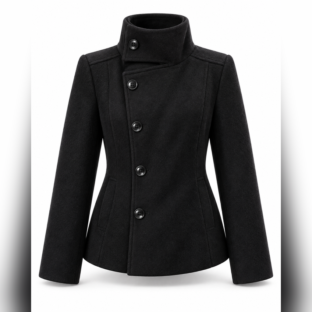 WinterVibe Noir – High-Neck Jacket