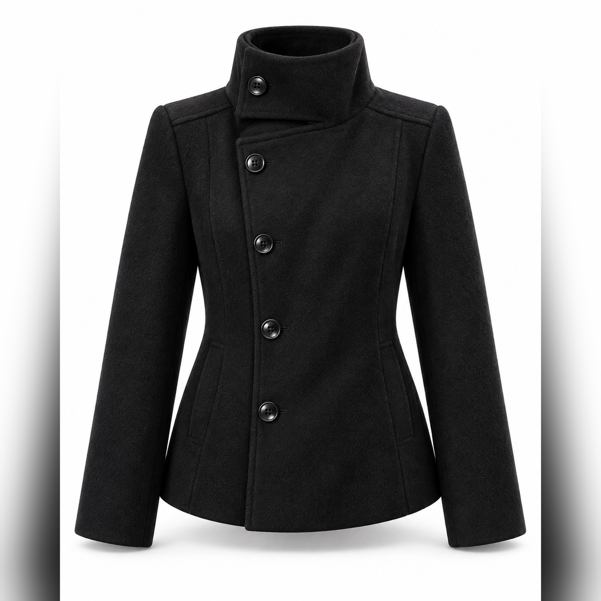 WinterVibe Noir – High-Neck Jacket